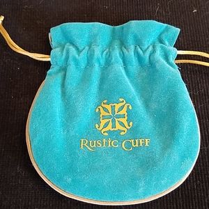 Blue teal Rustic Cuff cinch sack